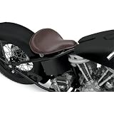 Drag Specialties Large Spring Solo Seat - Brown Leather with Perimeter Stitched 0806-0049
