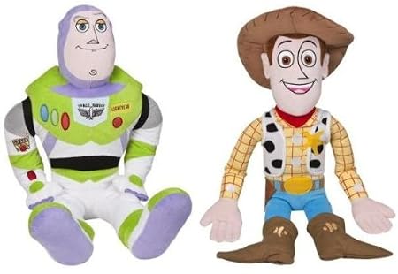 Disney Pixar Toy Story 3 Woody &amp; Buzz Lightyear Plush Pillow