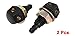 uxcell Car Vehicle Plastic Front Windshield Washer Sprayer Nozzle Black 2 Pcs