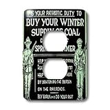 Scenes from the Past Originals - World War I Vintage Buy Your Winter Supply of Coal 1 - Light Switch Covers - 2 plug outlet cover