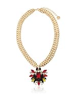 MAIOCCI Collar Dorado / Rojo