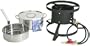 Eastman Outdoors 38082 Stainless Steel Fish Fry Pot with Lid, Basket and 170K BTU Burner