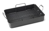 Calphalon Simply Calphalon Nonstick Hard Anodized Aluminum Roaster with Flat Rack