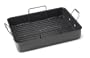 Calphalon Simply Calphalon Nonstick Hard Anodized Aluminum Roaster with Flat Rack