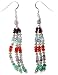 Earrings Sale Dangle & Garnet Crystal Labrodite Carnelian Gemstone for Women 3.5 inches (ers146)