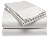 Rainbow Linens 600-Thread Count Egyptian Cotton Sateen King Sheet Set, White