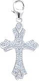 Jewelry : 14k Gold Diamond Cross Charm (1/10 cttw)