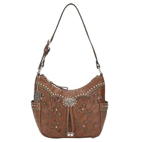 Hobo Bag Western Tooled Leather American West Purse Sedona Sunset Lady Lace
