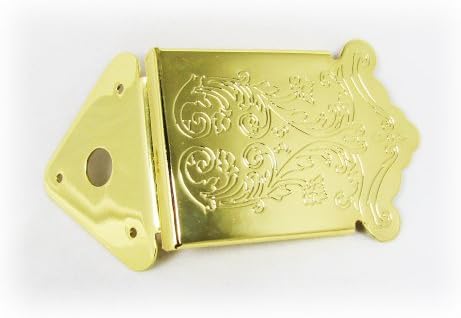 Decorative Gold Mandolin Tailpiece - For Loop-End Strings - Great for Mandolin, Cigar Box Guitar and More