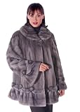 Mink Fur Jacket - Blue Iris Mink Rosettes