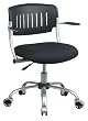 Flex Back Chair w/ Arms, Aluminum Finish Frame and Plastic Back By Office Star