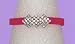 Bracelet - B298 - Crystal Triple Diamond - Designer Inspired - Adjustable Jelly Band ~ Fuchsia