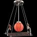 Novelty Basketball Court Pendant in Satin Nickel