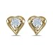 14k Yellow Gold March Birthstone Round Aquamarine title=