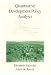 Book Quantitative Development Policy Analysis