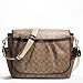 New With Tags COACH PVC Coated SIGNATURE BABY MESSENGER DIAPER BAG TOTE LAPTOP CASE F18373