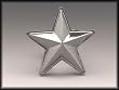 Silver Star "Star" Chrome Metal Belt Buckle