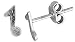 Tiny Sterling Silver Musical Note Stud Earrings