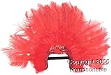 Women's Red Feathered Costume Headpiece