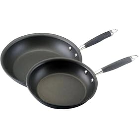 Anolon 82074 10 and 12 Open French Skillets - Twin Pack by Anolon