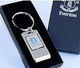 OFFICIAL EVERTON F.C. CRESTED CHROME BOTTLE OPENER KEYRING