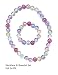 Pecoware / Stretchy Beaded Necklace & Bracelet Set, Pastel Colors