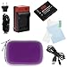 EZOPower EN-EL19 Battery + Travel Charger Kit + Purple EVA Case + USB Cable + Screen Protector for Nikon COOLPIX S3500 S6500 S6600 S5200 S6400 S4100 S4200 S4300 S3500 S3300 S3100 Digital Cameras