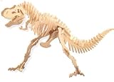 TYRANNOSAURUS REX WOODEN SKELETON KIT with POSEABLE JAW