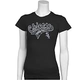 Chicago White Sox Ladies Black Tail Sweep T-shirt