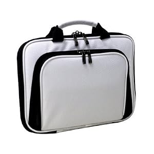 Samsung NC10 10.2 Notebook CaseCrown Premium Double Memory Foam Laptop Case with Front Pocket and TSA Approved Combination Lock (Nylon White)