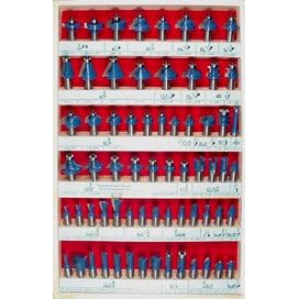 Woodline USA WL-2066 66-Piece 1 2-Inch Shank Tungsten Carbide Master Router Bit Set by Woodline