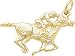 Horse Racing Charm, 10K Yellow Gold