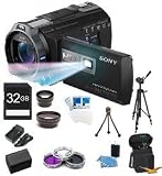 Sony HDRPJ710V High Definition Handycam 24.1 MP Camcorder with 10x Optical Zoom, 32 GB Embedded Memory and Built-in Projector + 32GB High Speed SDHC Card + High Capacity Batt+ Rapid AC/DC Charger + Pro Wide Angle Lens + Pro 2X Lens + More!