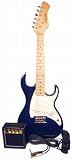 Barcelona 1/2-Size Mini Electric Guitar Package - Blue