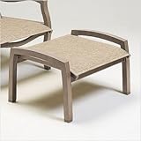IMAGE OF Carson Sling Ottoman Finish: Tuscan Sand, Sling: Pewter
