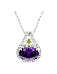 Majestic Amethyst CZ Pendant Necklace
