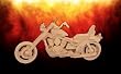 Puzzled Motorcycle 1 3D Natural Wood Puzzle