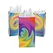 Fun Express Tie Dye Paper Bags for Party - Party Supplies - Bags - Paper Treat Bags - Party - 12 Pieces