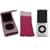4G PINK FLIP CASE + PINK SOCK & FREE ICE BOX COVER FOR THE NEW APPLE iPOD NANO 4th GENERATION 8GB 16GB (SEP 2008) + NEW NECK STRAP