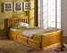 Solid Pine 3'0 Single Captain Cabin Bed with 3 Drawer Storage