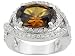 16.36CTW BELLA LUCE CHOCOLATE AND WHITE DIAMOND SIMULANT STERLING SILVER RING