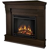 Real Flame 5950E Chateau Corner Electric Fireplace, Small, Dark Walnut