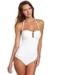 La Blanca Womens Feel The Pleat 1Pc Cup Bandeau