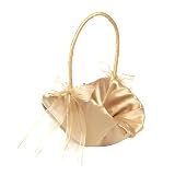  : Heart of Gold Flower Girl Basket - Gold