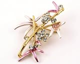 New fashion vintage antique rhinestone brooch pin jewelry flower QNB0021