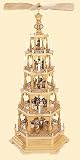 Weihnachtspyramiden 5-stöckige Pyramide - Heilige Geschichte - 150 cm - 230 V Elektromotor