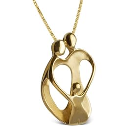 Loving Family&reg Vermeil Pendant - Parents and Child