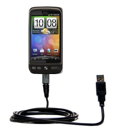 Classic Straight USB Cable for the HTC Bravo with Power Hot Sync and Charge capabilities - uses Gomadic TipExchange Technology