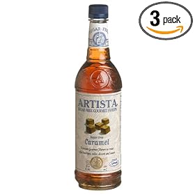 Artista Gourmet Syrup Sugar-free Caramel Syrup, 25.4-Ounce Bottles (Pack of 3) by Artista Gourmet Syrup