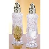 Leaded Crystal Pinwheel Salt and Pepper Shakers
